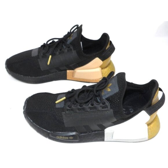 ADIDAS black, gold & silver sneakers NMD La Marque 3 Band FY1145 men's size 7 - Picture 7 of 10